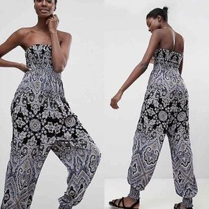 Free People Thinking of You Printed Jumpsuit